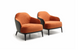 Кресло ELIOT Bonsso Оранжевый реальная фотография