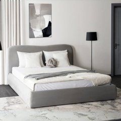 Ліжко з контейнером BRISTOL Mebel Elite 180x200  Сірий / букле жива фотографія