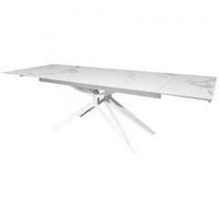 Стол раскладной STAR STATURARIO WHITE Concepto 160(240)x90 Белый Глянець реальная фотография