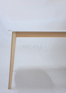 Стіл розкладний EXEN II Intarsio 120(160)x80 Білий жива фотографія