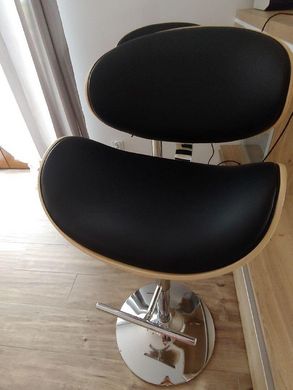 Барный стул H-44 Halmar Дуб / Черный реальная фотография