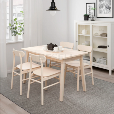 Столовый комплект NORRÅKER IKEA Береза реальная фотография