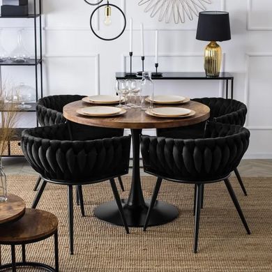 Стілець EMPOLI Velvet Mebel Elite Чорний жива фотографія