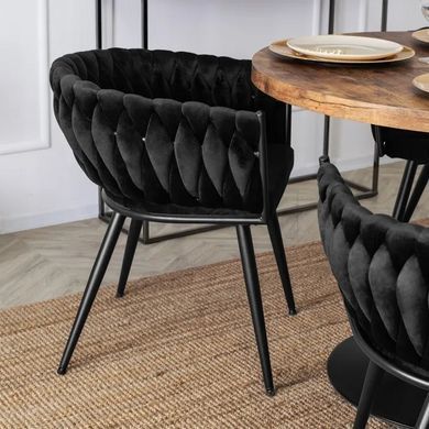 Стілець EMPOLI Velvet Mebel Elite Чорний жива фотографія