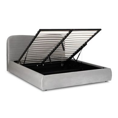 Ліжко з контейнером BRISTOL Mebel Elite 180x200  Сірий / букле жива фотографія