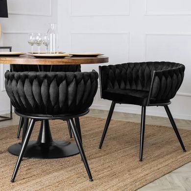 Стілець EMPOLI Velvet Mebel Elite Чорний жива фотографія