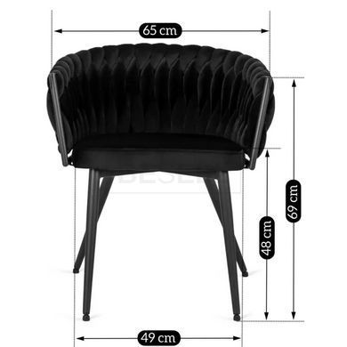 Стілець EMPOLI Velvet Mebel Elite Чорний жива фотографія