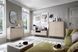 Стіл журнальний Perfect Home Моно / Mono з 2 шухлядами та чорними ніжками ML104 Беж пісочний
