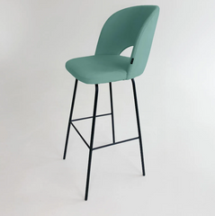 Барный стул МАРК Besell Голубой / Металл /Дерево реальная фотография