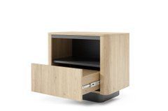 Тумба приліжкова Perfect Home Торро / Torro 1S/63 з 1 шухлядою Дуб кремона/чорний жива фотографія