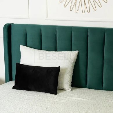 Кровать ARIA Velvet Mebel Elite 160x200 см Зеленый реальная фотография