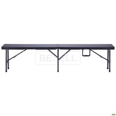 Лавочка складная Джили пластик Rattan Black