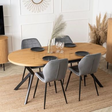 Стол раскладной LUGO Mebel Elite 90(190)х90 Золотой дуб/черный реальная фотография