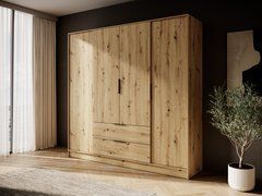 Шафа для одягу Perfect Home Келлі / Kelly 4D 4-дверна Дуб артизан жива фотографія