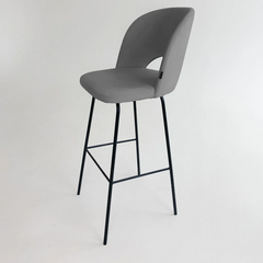 Барный стул МАРК Besell Серый / Металл /Дерево реальная фотография