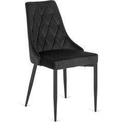 Стул бархатный MEBEL ELITE CORK, Черный реальная фотография