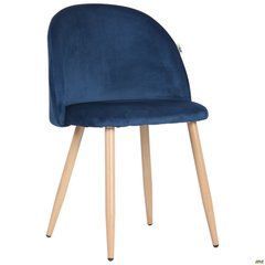Стул Sherry beech Velvet AMF Синий реальная фотография