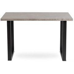 Стіл ALTE MAX Mebel Elite 130х65 см бетон / чорний жива фотографія