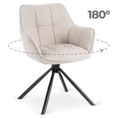 Поворотный стул PEONY 2 Mebel Elite  Бежевый/ткань реальная фотография