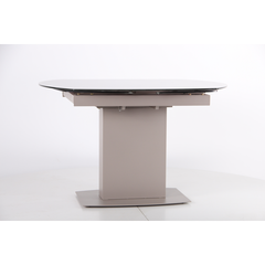 Стіл розкладний Joel beige AMF 120(180)X90 glass Quartz beige жива фотографія
