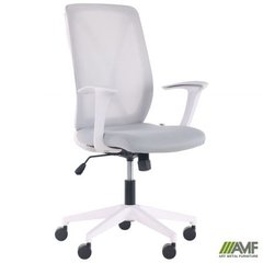 Комп'ютерне крісло Nickel White AMF Сірий жива фотографія