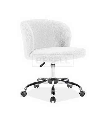 Компьютерное кресло DOLLY Букле Signal Белый реальная фотография