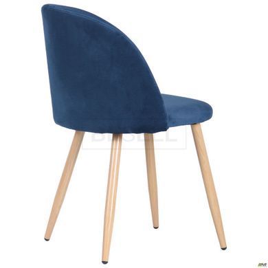 Стул Sherry beech Velvet AMF Синий реальная фотография