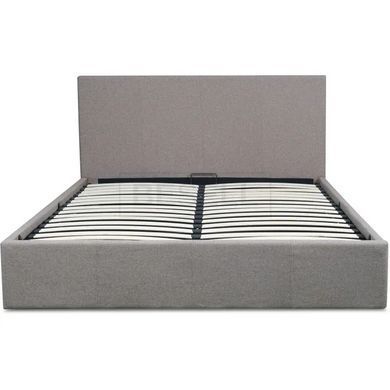 Кровать двуспальная MEBEL ELITE MELIA, 160x200 см ткань Серый реальная фотография