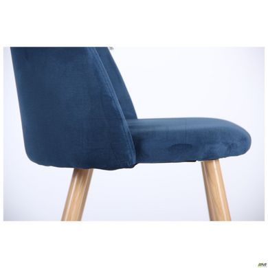 Стул Sherry beech Velvet AMF Синий реальная фотография