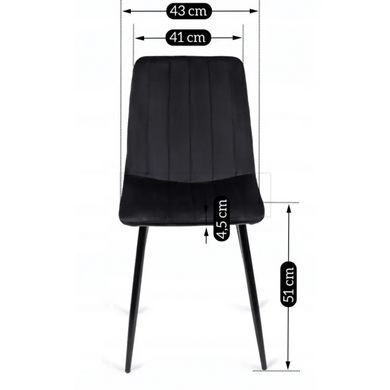 СтілецьIBIS Velvet Mebel Elite Чорний жива фотографія