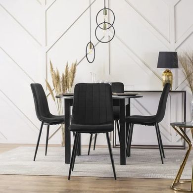СтілецьIBIS Velvet Mebel Elite Чорний жива фотографія