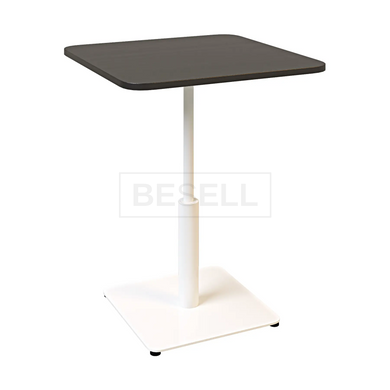 Стіл Ibiza Soft light Lovko 60x60 Білий метал/чорний жива фотографія