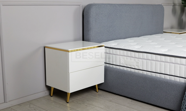 Кровать с подъемным механизмом КАТРИН Prestol 180х200 серый Alpaca 93 букле реальная фотография