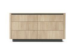 Комод Perfect Home Торро / Torro 6S/163 с 6 ящиками Дуб кремона/черный реальная фотография