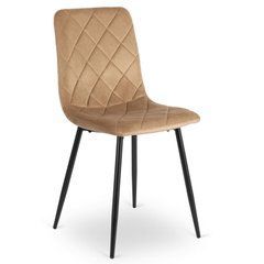 Стілець оксамитовий MEBEL ELITE FORIS Velvet Бежевий жива фотографія