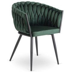Стул бархатный MEBEL ELITE ELENA Velvet Зеленый реальная фотография