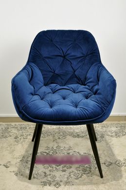 Кресло CHERRY Velvet Signal Синий реальная фотография