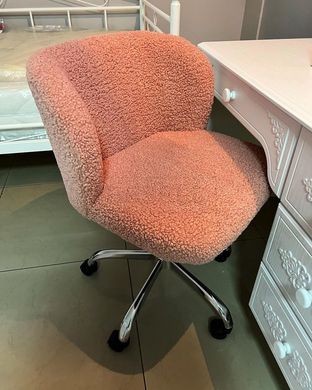 Компьютерное кресло DOLLY Букле Signal Розовый реальная фотография