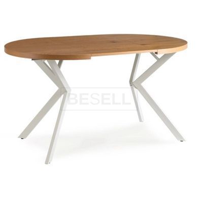 Стіл розкладний LUGO Mebel Elite 90(190)х90 Золотий дуб / Білий жива фотографія