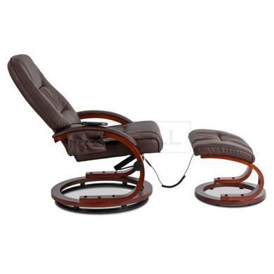 Масажне крісло з підставкою для ніг CANO Mebel Elite Коричневий