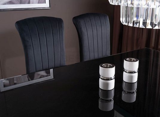 Cтол обеденный PRINCE Signal 150x90 Черный / Хром реальная фотография