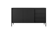 Комод Perfect Home Сенсо/Senso 2-дверный с 3 ящиками 2D3S/153 Черный реальная фотография