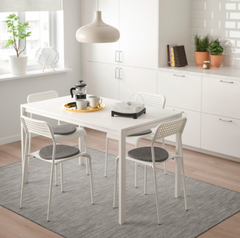 Столовый комплект MELLTORP / ADDE IKEA Белый реальная фотография