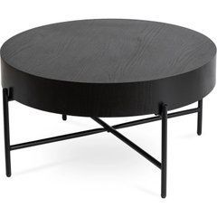 Журнальний столик MEBEL ELITE BELIEF 80x80 Чорний жива фотографія