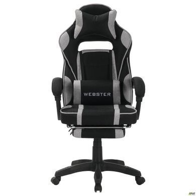 Крісло геймерське VR Racer Textile Webster чорний/сірий