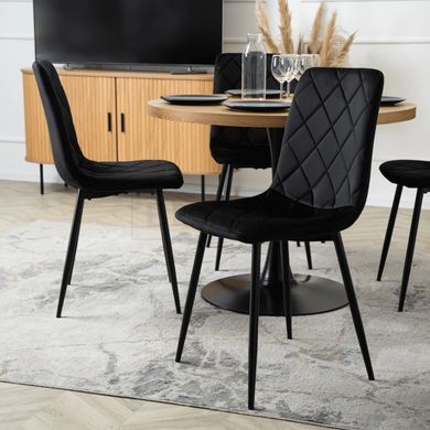 Стул бархатный MEBEL ELITE FORIS Velvet Черный реальная фотография