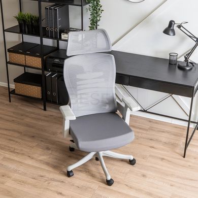 Стул офисный поворотный MEBEL ELITE JULIET Серый реальная фотография