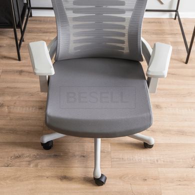Стул офисный поворотный MEBEL ELITE JULIET Серый реальная фотография