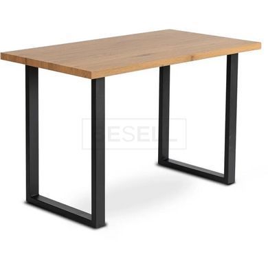 Стіл ALTE Mebel Elite 120х65 см Золотий дуб / Чорний жива фотографія