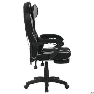 Крісло геймерське VR Racer Textile Webster чорний/сірий